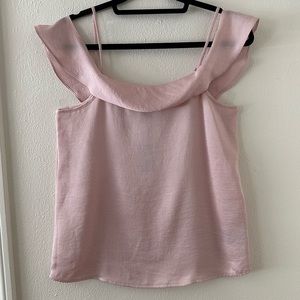 Express Light Pink Off the Shoulder Top Size Small